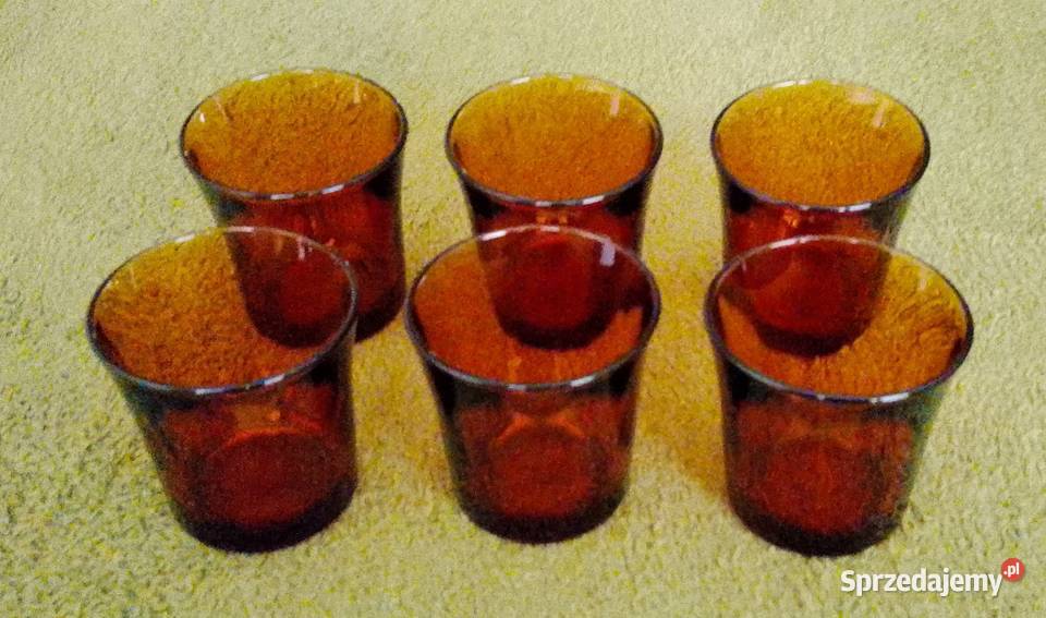 Szklanki DURALEX Amber Empilable 75 6 Vintage Porcelana i szkło Katowice