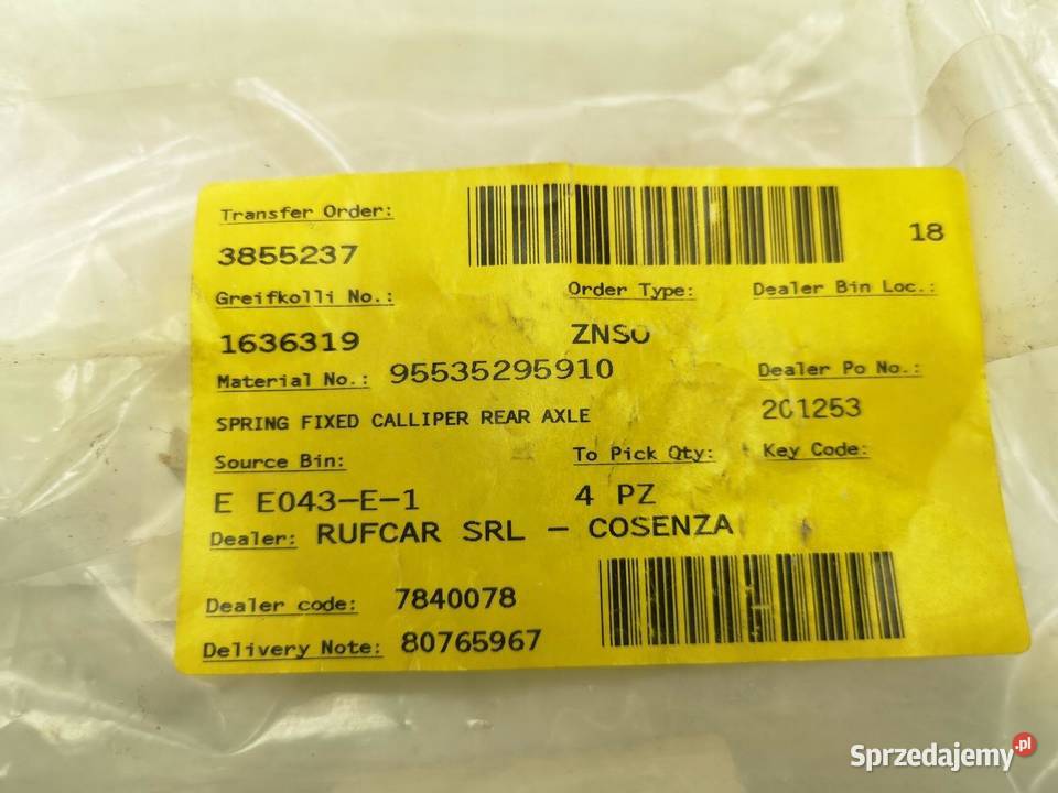 BLASZKA KLOCKÓW HAMULCOWYCH PORSCHE CAYENNE 0810