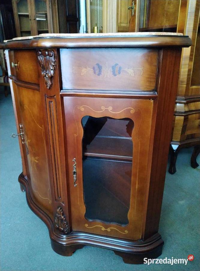 Włoska komoda intarsjowana marmurowy blat Białystok sprzedam