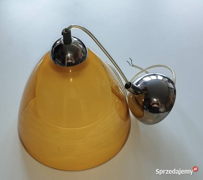 lampa sufitowa vintage żółta szkło Warszawa