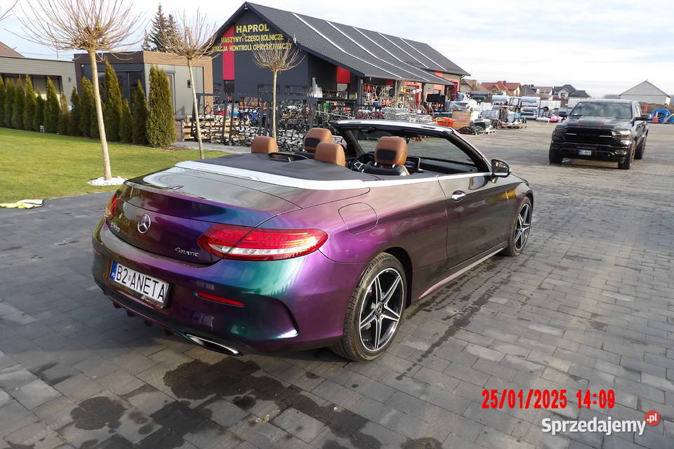Mercedes C300 CABRIO Stan idealny Brązowe skóry Zambrów