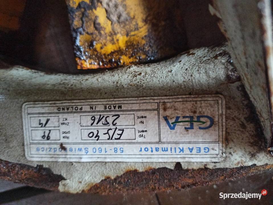 Wentylator przemysłowy warsztatowy kanałowy Wentylatory Woźniki