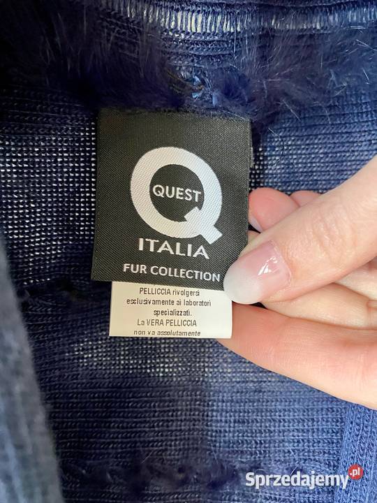 Nowa granatowa luksusowa kamizelka narzutka Moda i Styl podkarpackie sprzedam