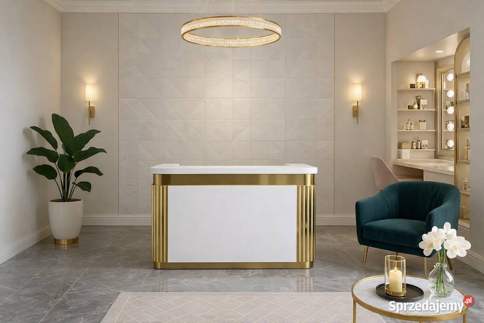 Biała złota lada sklepowa recepcja Premium Golkowice sprzedam