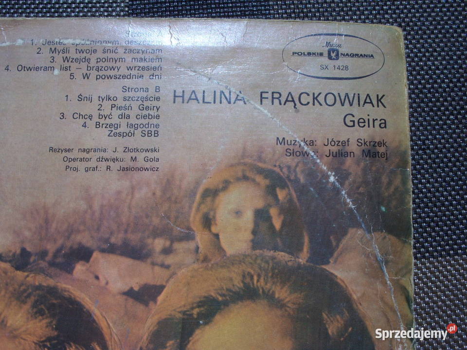 pOP LP HALINA FRĄCKOWIAK GEIRA Muza SX 1428 1983 1 płyta Wołów