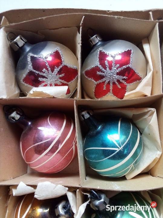 stare szklane bombki vintage PRL sprzedam