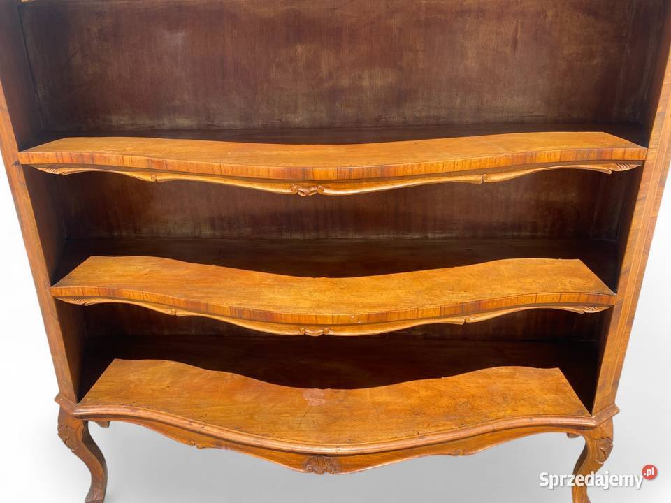 Stary włoski stylowy regał na giętych nogach Gryfice