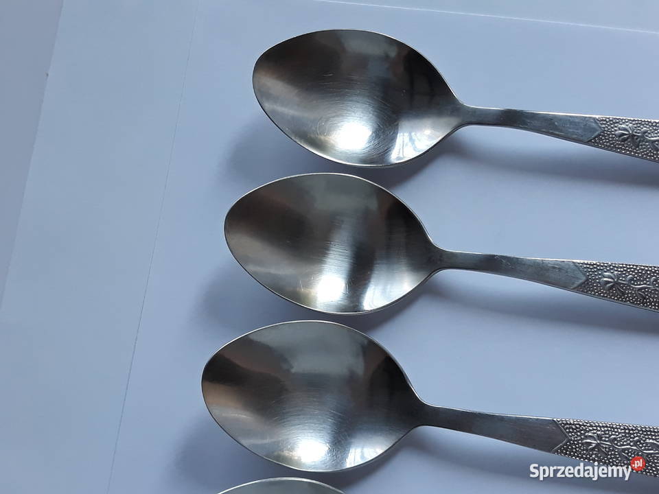 Łyżki obiadowe 2 ROŚLINNY Gerlach sztućce PRL Dąbrowa Górnicza