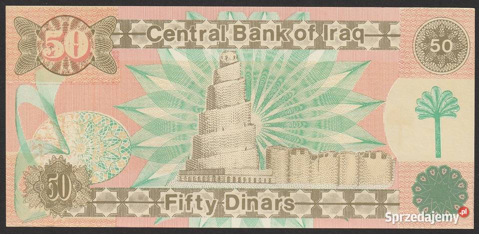IRAK 50 DINAR 1991 SADDAM HUSAJN STAN BANKOWY Łódź