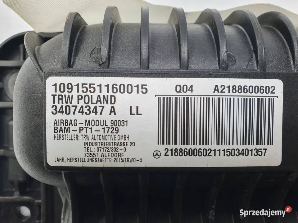 PODUSZKA AIRBAG MERCEDES CLS 400 W218 sprzedam