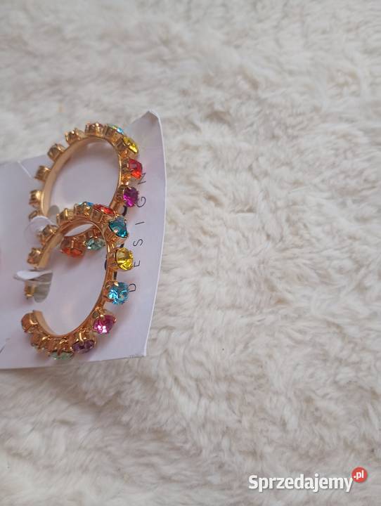 ASOS Bogato zdobione kolczyki tęczowe koła NOWE