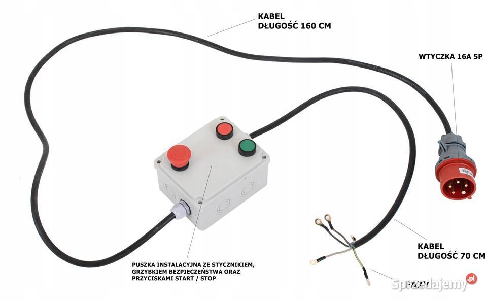 WŁĄCZNIK siłowy z grzybkiem wyłącznik 3fazowy Skawina sprzedam