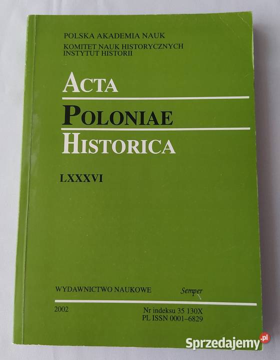 Acta Poloniae Historica – LXXXVI