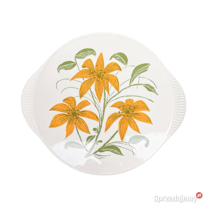 Patera Edelkeramik Grnstadt z motywem kwiatowym