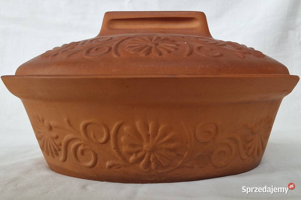 Garnek rzymski gliniany owalny nieszkliwiony z Dom i Ogród Warszawa