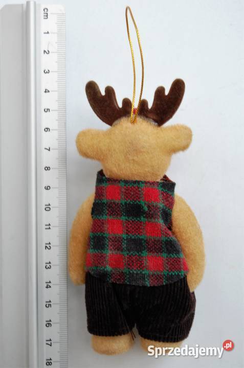 Renifer w ubranku maskotka zawieszka świąteczna lubelskie Lublin