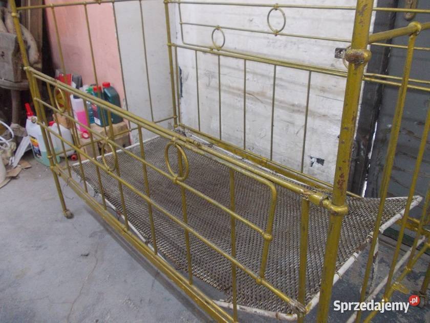 Przedwojenne metalowe łóżeczko dziecinne Bielsko-Biała