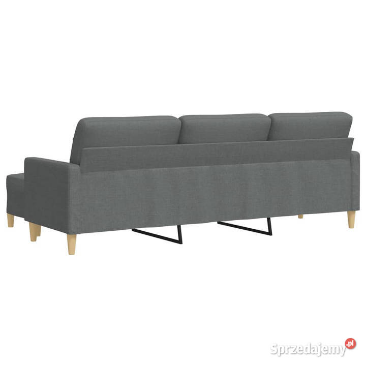 3osobowa sofa z podnóżkiem ciemnoszara 210 mazowieckie Warszawa