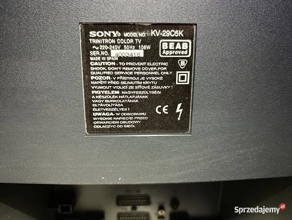 SONY Trynitron KV29C5K Sony sprzedam