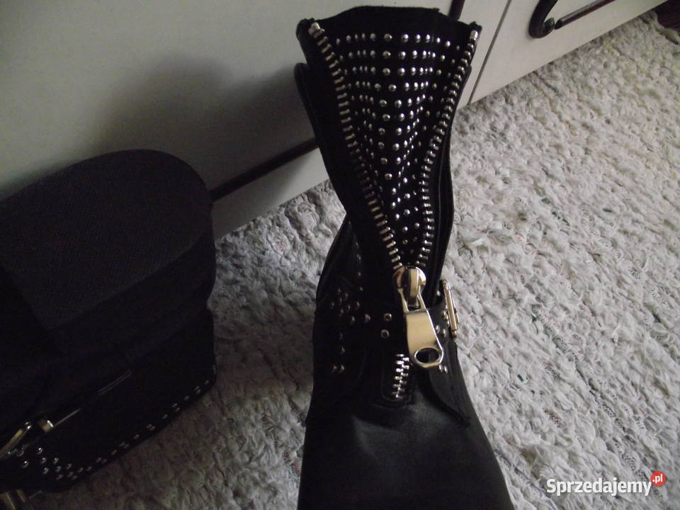 KRÓTKIE SKÓRZANE KOZACZKI Z ĆWIEKAMI r 40 Piła