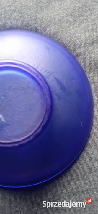 Skandynawski świecznik tealight szkło kobaltowe Koźminek