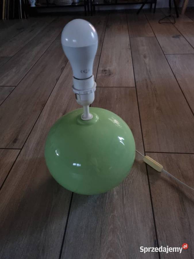 Lampa stołowa beż abażura Ceramika i szkło Wola Podłężna