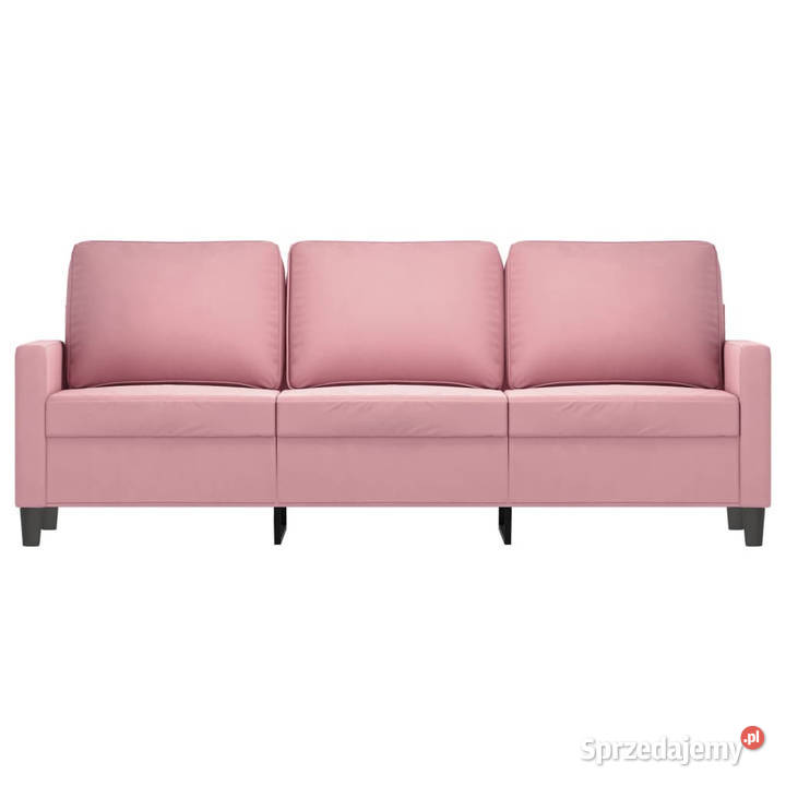 Sofa 3osobowa różowa 180 obita aksamitem Warszawa