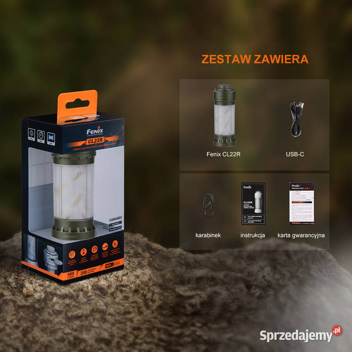 Latarka kempingowa Fenix CL22R zielona Warszawa