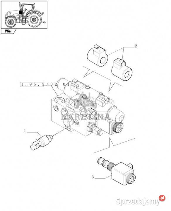 Holland T6010 T6070 Elektromagnes 84164839 wielkopolskie Jastrzębniki