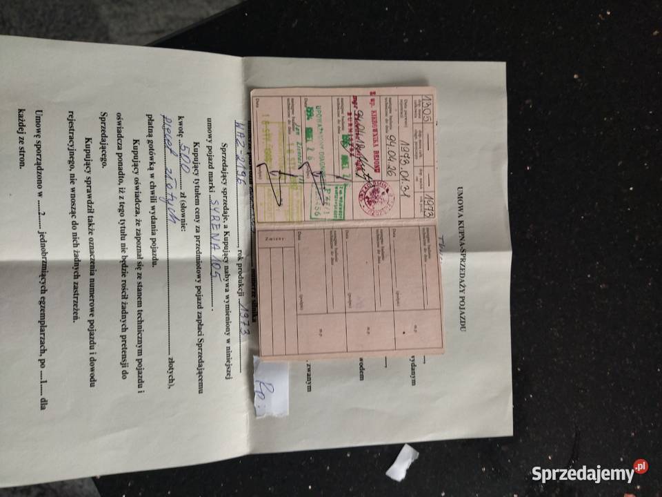 Pół ośki Syrena 105 nowe Rok produkcji 1980 mazowieckie Tłuszcz