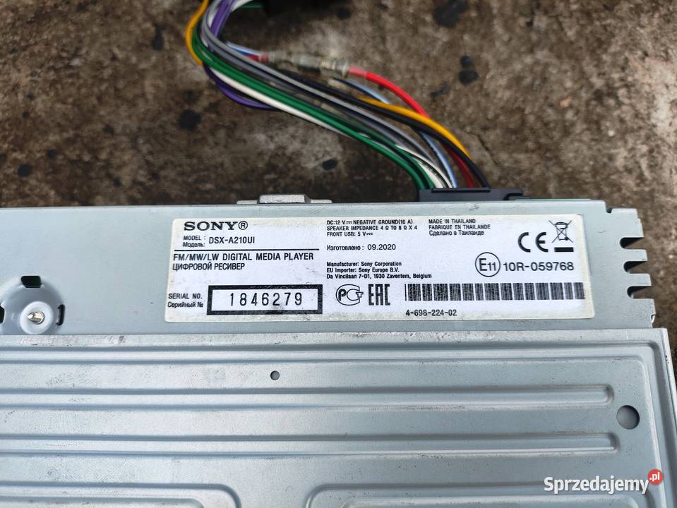 Radio samochodowe 1DIN SONY DSXA210UI USBAUX Sony Niegowonice