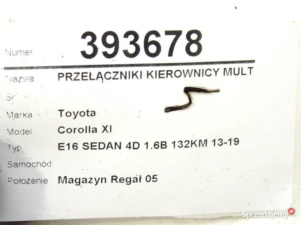 PRZEŁĄCZNIKI KIEROWNICY MULTIFUNKCJA TOYOTA Panele sterowania, przełączniki