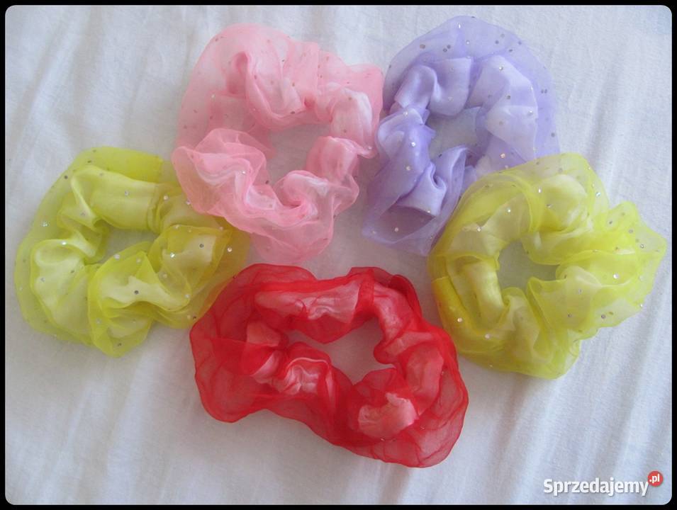 kolorowe gumki frotki do włosów dziewczynki 5 Pozostałe Płock