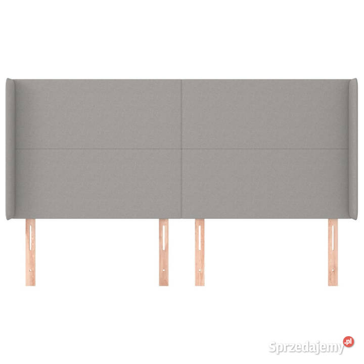 Zagłówek uszak jasnoszary 203x16x118128 tkanina Warszawa