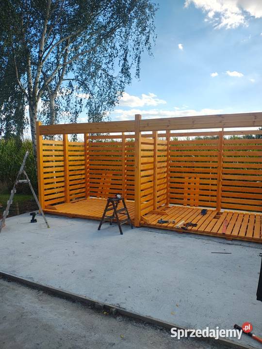 Drewutnia podwójna na drewno 55 x 2m z dachem Drewutnie Kalety sprzedam