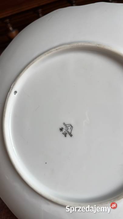 Talerz do powieszenia Róże Na białej porcelanie Gdańsk