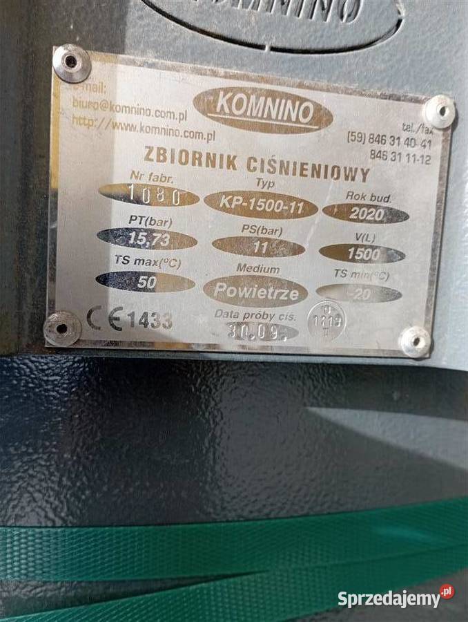 Zbiornik KOMINO ATLAS COPCO 1500 L S014736 Wilków