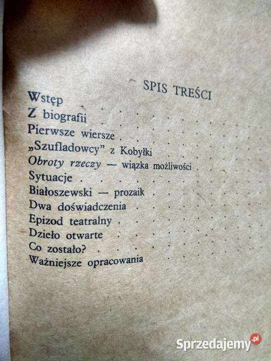 Poezja proza Białoszewski opracowanie lektur Warszawa