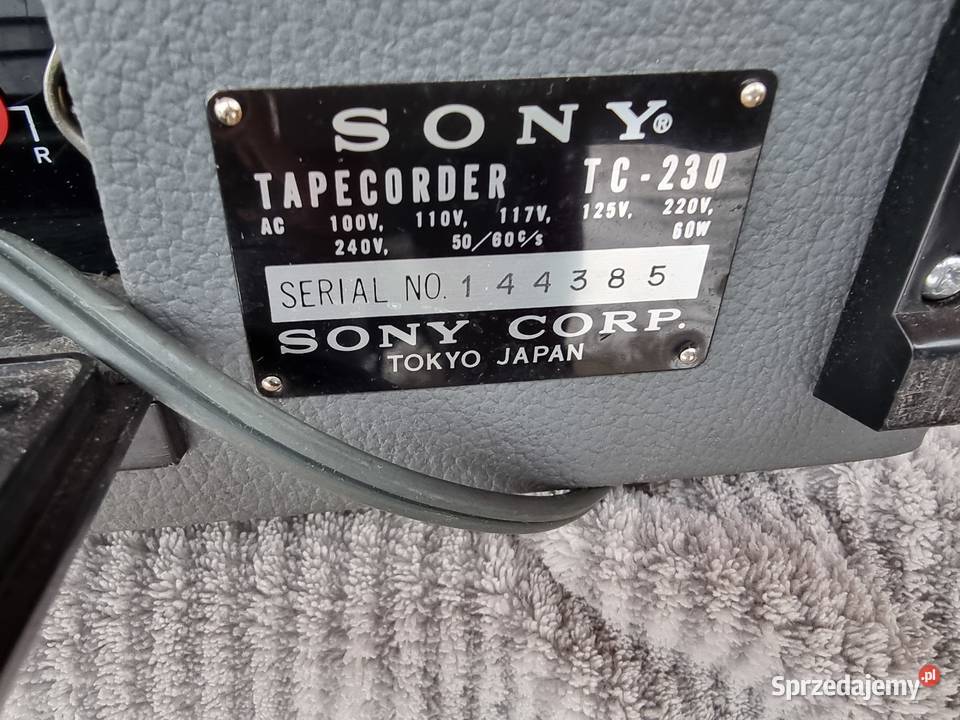 magnetofon szpulowy Sony tc 230 vintage z Chełm Śląski