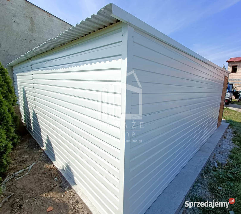 GARAŻ BLASZANY 6m x 58m spad tył 2x Brama drzwi Sprzedaż Tarnów