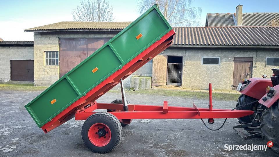 Przyczepa Rolnicza jednoosiowa wywrotka z kiprem Parznice