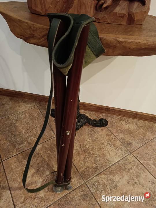 Krzesełko myśliwskie skóra składane Lipno