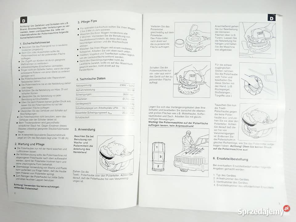 Polerka Samochodowa King Craft KCA 250 150W Biłgoraj