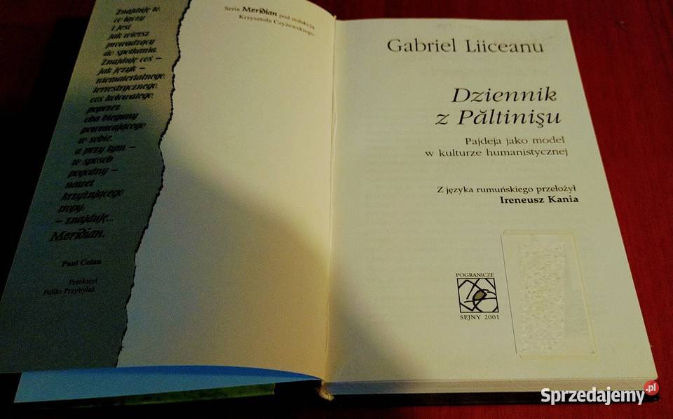 Dziennik z Paltinisu pajdeja jako model w literatura piękna - proza zagraniczna Gdańsk