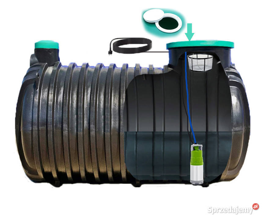 ZBIORNIK NA DESZCZÓWKĘ 4000L ZESTAW Z POMPĄ Leszno