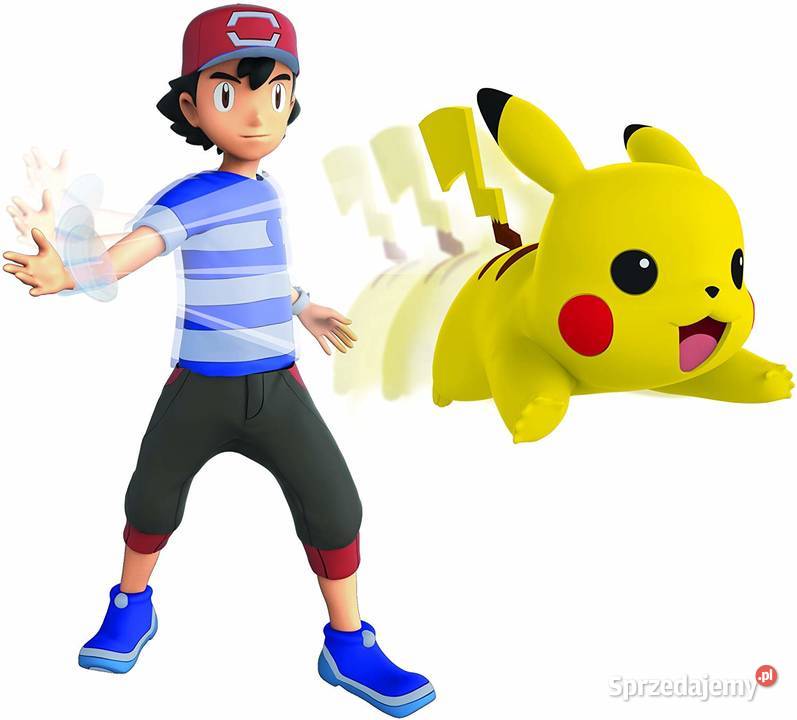 Figurka POKEMON ASH i PIKACHU z Funkcją Rzutu Mogilany