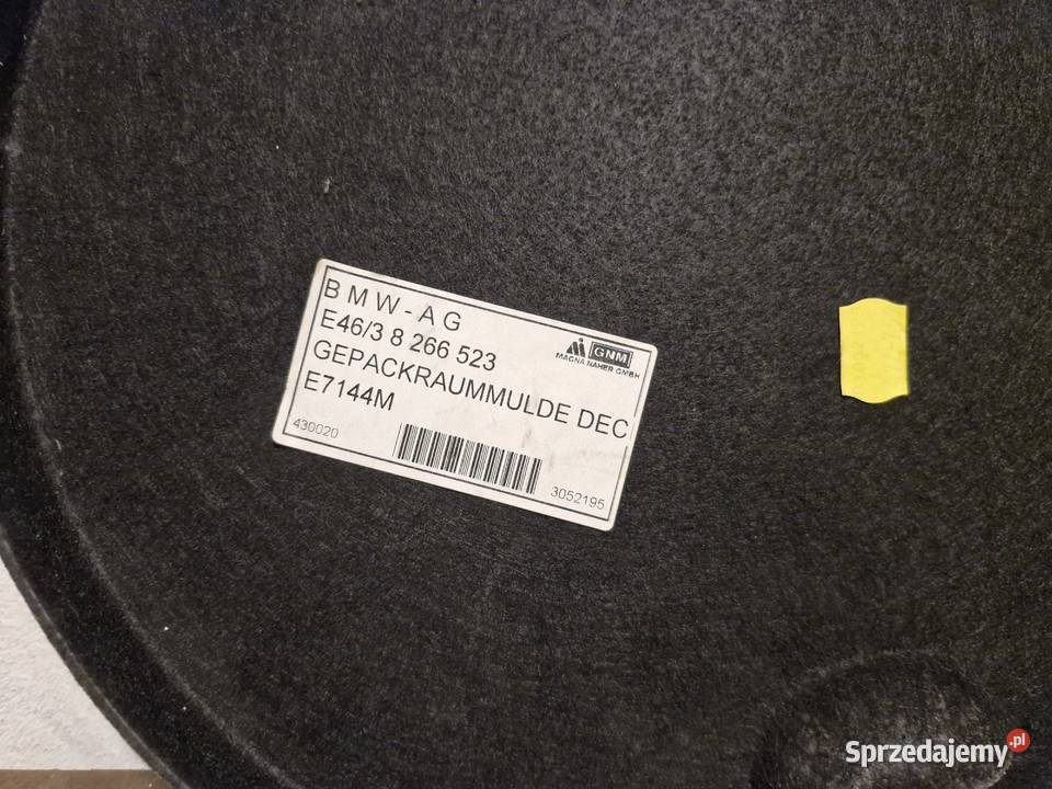POKRYWA DEKIEL OSŁONA KOŁA ZAPASOWEGO BMW E46 dolnośląskie Wrocław sprzedam