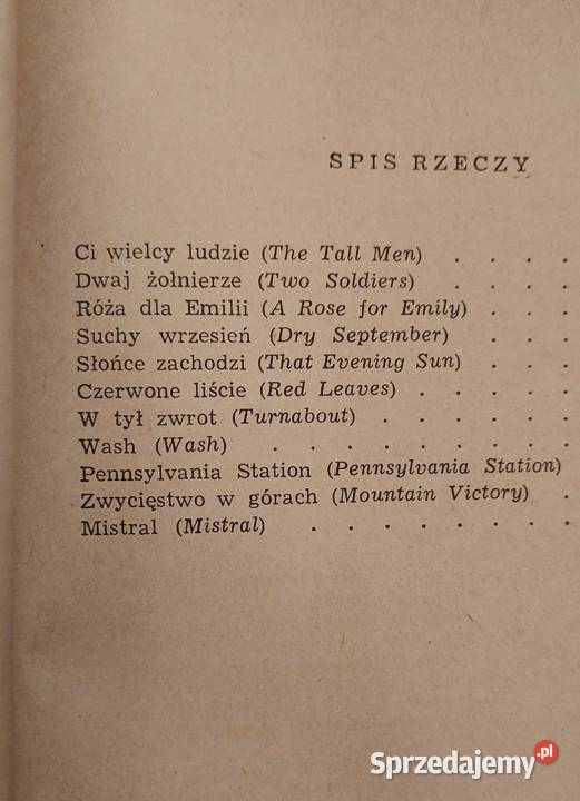 Czerwone liście William Faulkner noblista Wrocław