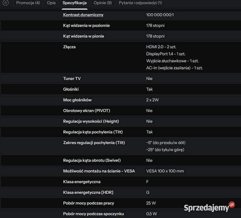 Monitor Acer Nitro 27 Monitory i projektory Krościenko Wyżne sprzedam