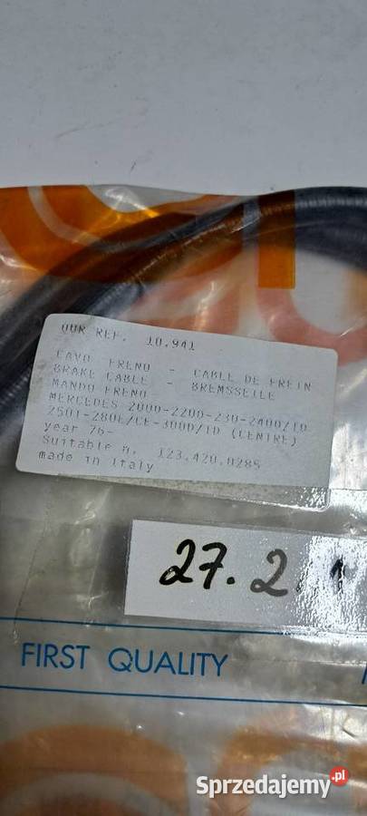 Linka hamulca ręcznego postojowego przód osobowe Motoryzacja sprzedam